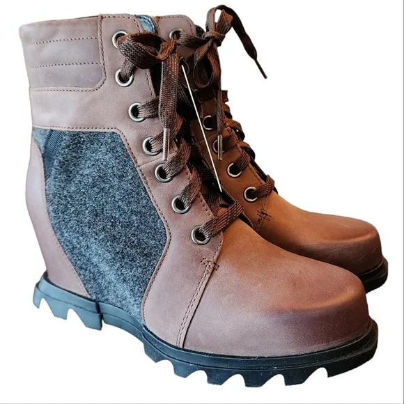 sorel lexie tobacco Sorel | Shoes | Sorel Lexie Iii Wedge Waterproof Boot Tobacco Brown And  Gray Felt 9 Nwt
